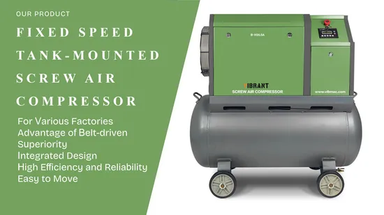 Cheap All In One Industrial Industrial Frequency 20HP 15KW Belt Rotary Screw Air Pump