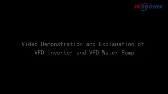 Wasinex 110V/220V 0.25kw Electric Frequency Drive Variable Speed Water Pump